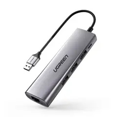 UGREEN - HUB USB-A 3.0 a puerto RJ45 Gigabit + 3 USB-A 3.0
