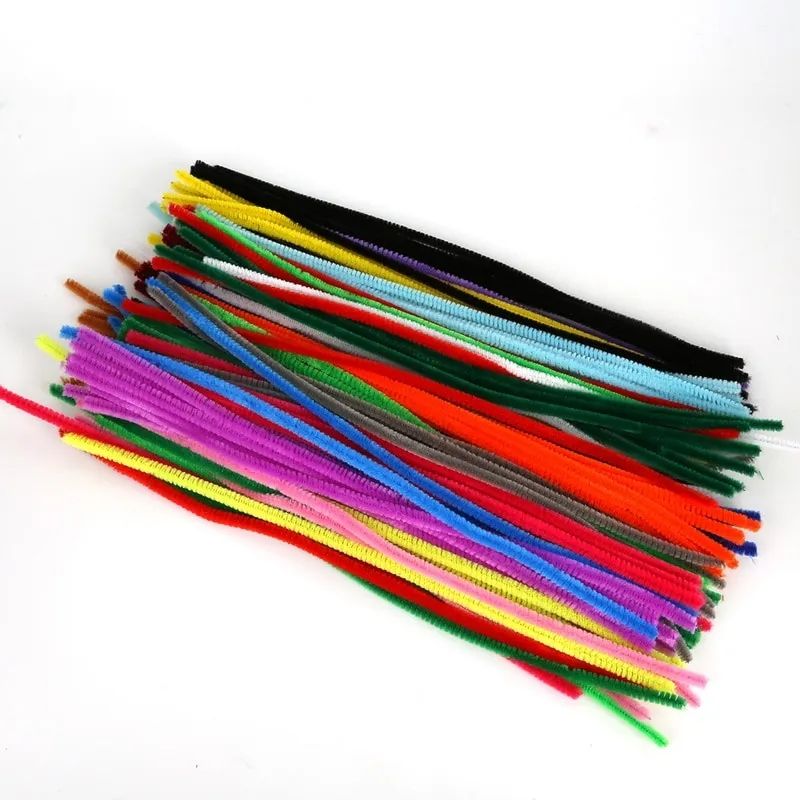 GENERICO - Limpiapipa 100 undiades de 1 color o surtidos 6mm x 30cm