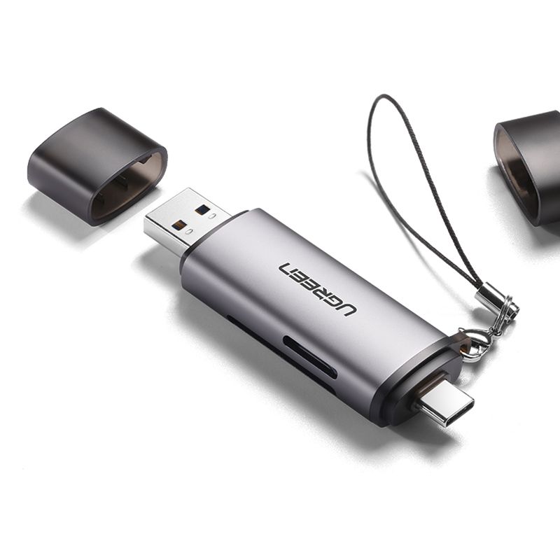 UGREEN - Lector de Tarjetas USB-C + USB-A a TF/SD 3.0 UGREEN