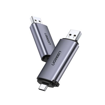 Imagen 2 del producto Lector de Tarjetas USB-C + USB-A a TF/SD 3.0 Negro