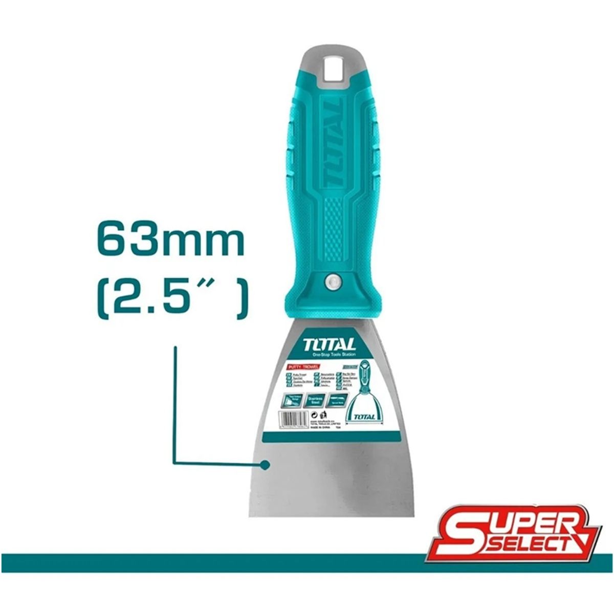 TOTAL TOOLS - Espatula Recta 2.5 Pulgadas 63mm