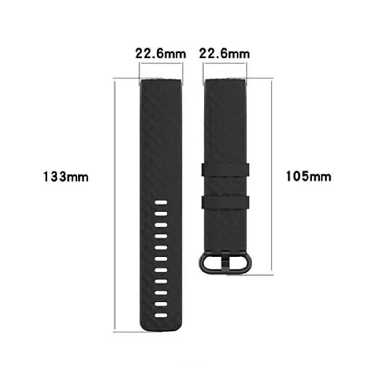 GENERICO - Correa Silicona Fitbit Charge 3 & 4 / 22,6mm Rosa