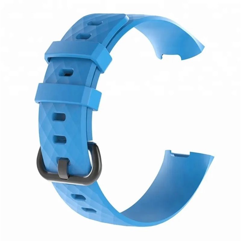 GENERICO - Correa Silicona Fitbit Charge 3 & 4 / 22,6mm Azul