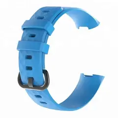 GENERICO - Correa Silicona Fitbit Charge 3 & 4 / 22,6mm Azul