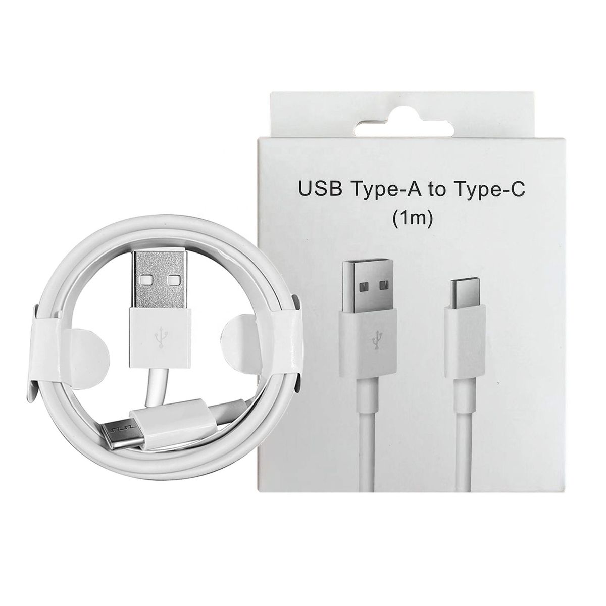 GENERICO - Cable Cargador y datos USB Tipo C de 1 Metro para Samsung Xiaomi Carga Rápida