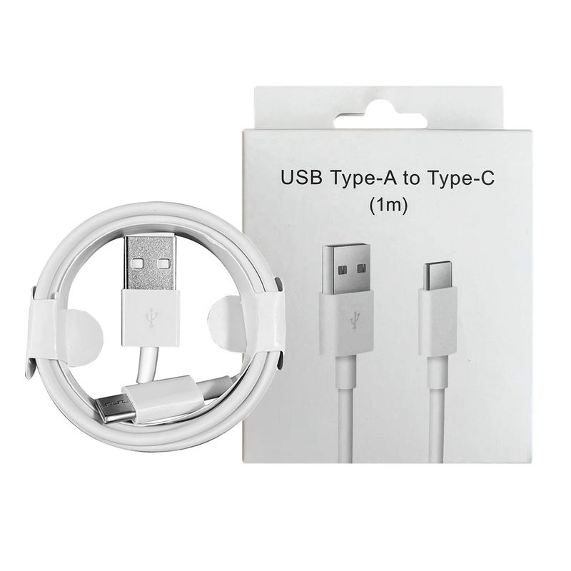 GENERICO - Cable Cargador y datos USB Tipo C de 1 Metro para Samsung Xiaomi
