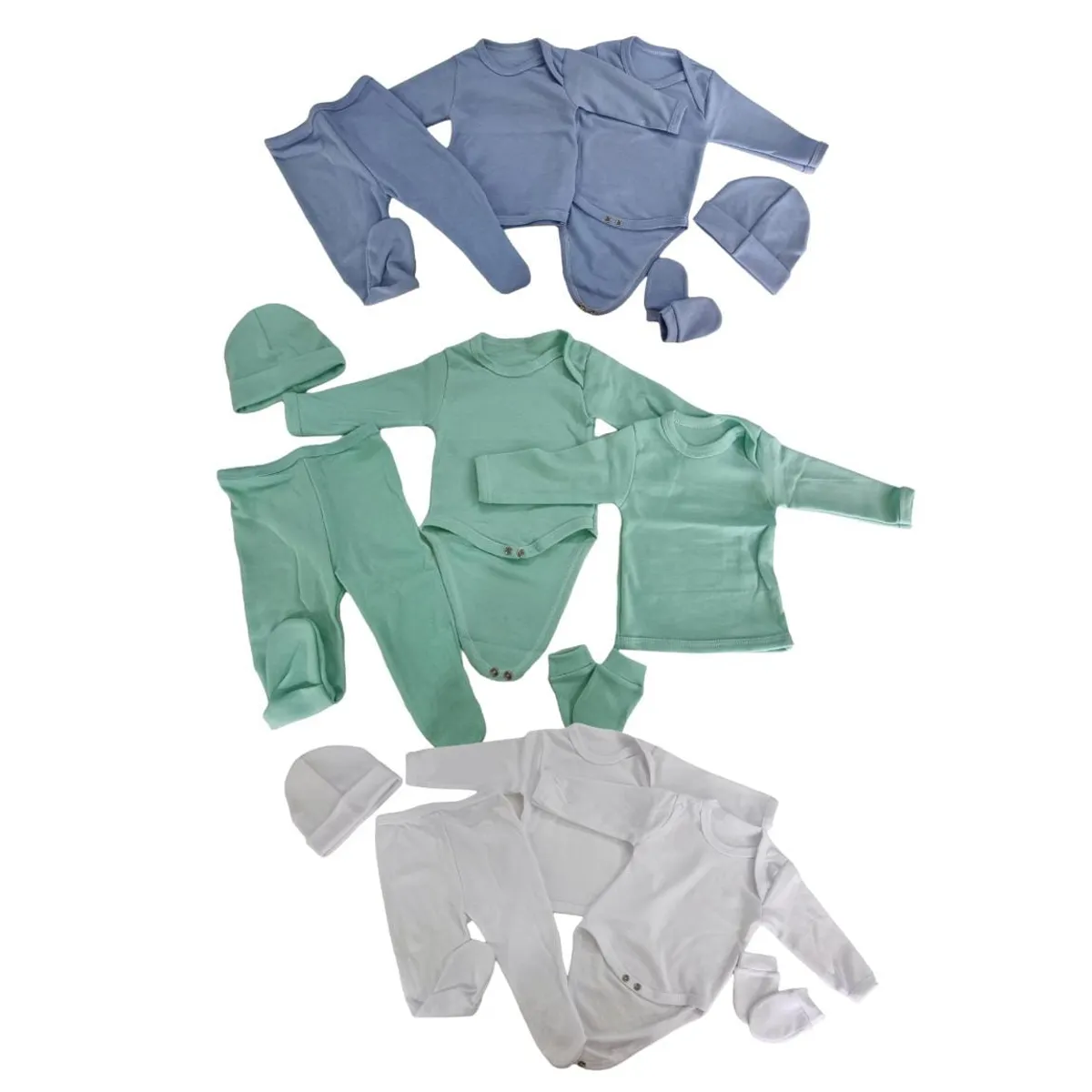 AGW - Pack 3 Ajuar Bebé (niño). 15 Unidades