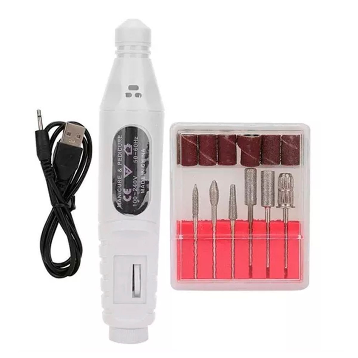 ESHOPANGIE - Torno Profesional Para Manicure Y Pedicure De Uñas Blanca