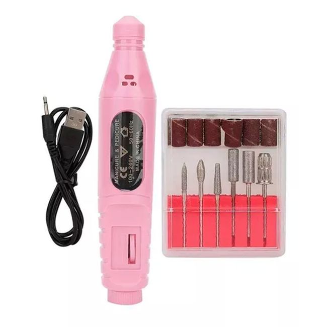 ESHOPANGIE - Torno Profesional Para Manicure Y Pedicure De Uñas Rosado