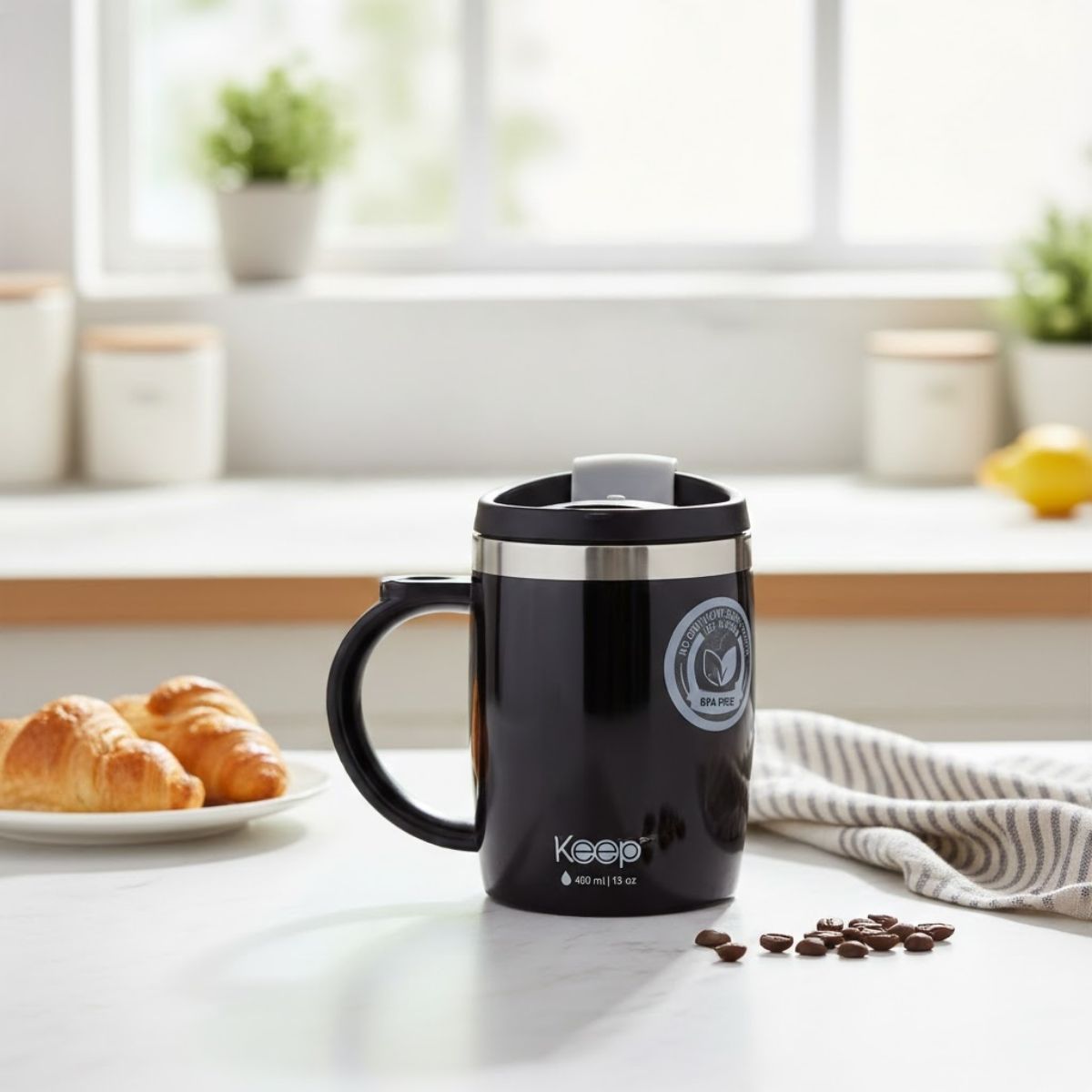 KEEP - TERMO DE AGUA MUG NEGRO KEEP-MIMBRAL