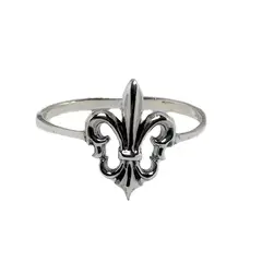 ANDREA COGGIOLA JOYAS - Anillo Flor De Lis Plata Fina 925