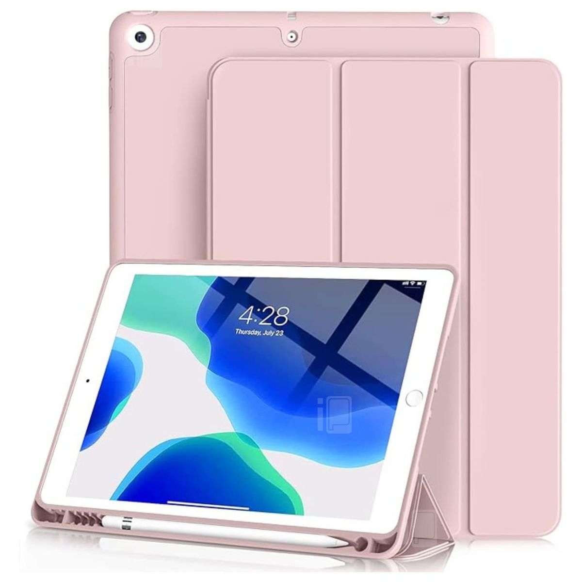 GENERICO - Funda Para iPad 10.2 7ª/8 ª/9ª Con Ranura Lápiz Pencil - Rosa