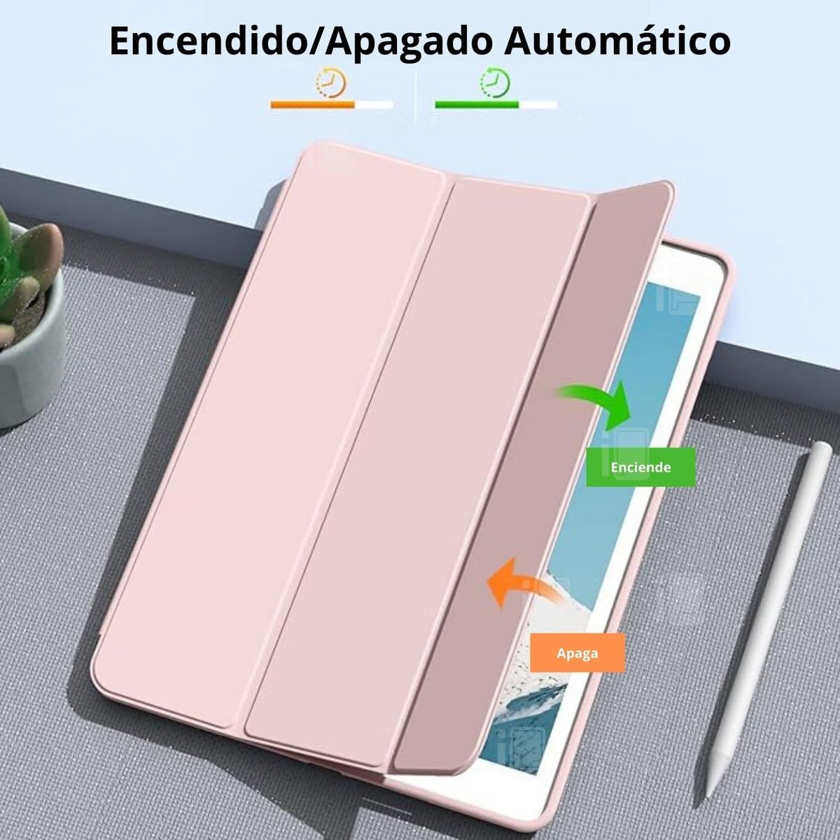 GENERICO - Funda Para iPad 10.2 7ª/8 ª/9ª Con Ranura Lápiz Pencil - Rosa