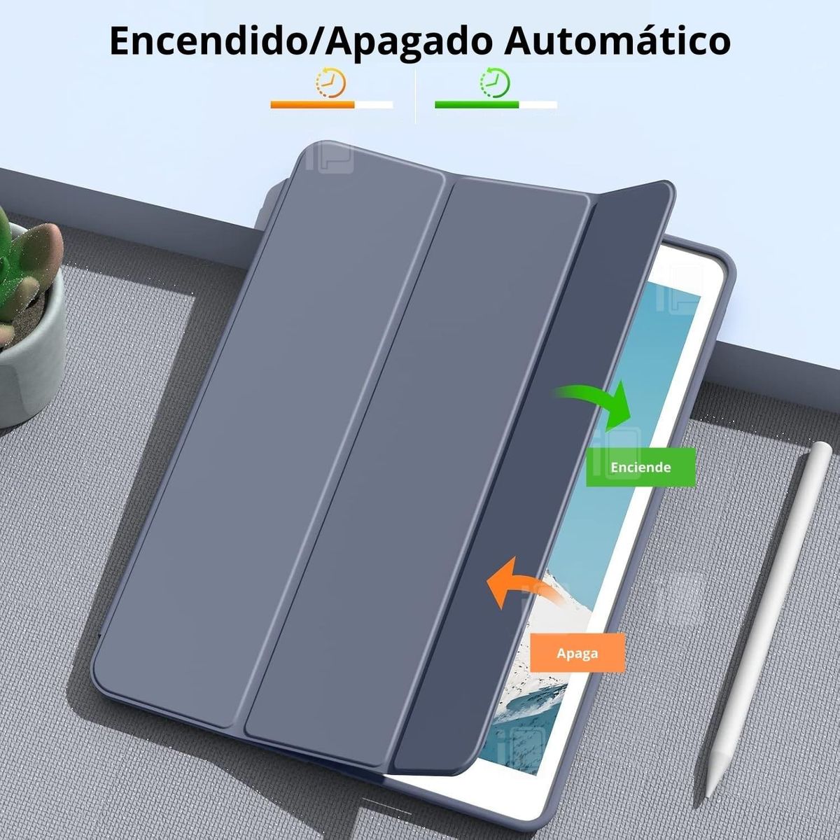 GENERICO - Funda Para iPad 10.2 7ª/8 ª/9ª Con Ranura Lápiz Pencil - Lavanda