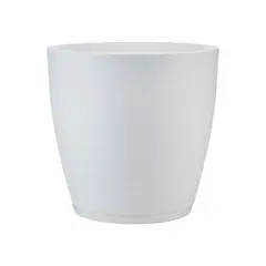 FLORIDIS - MACETERO BLANCO AMSTERDAM 45CM ALTO CON PLATO