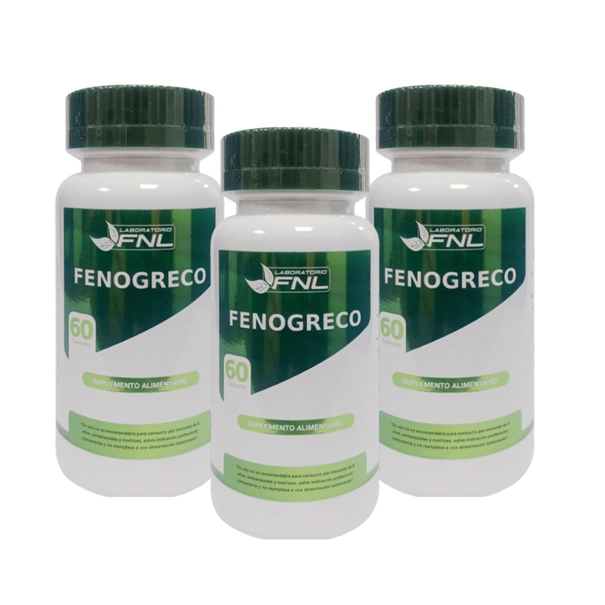 FNL - Fenogreco 3 Frascos 180 Capsulas 3x60 Caps