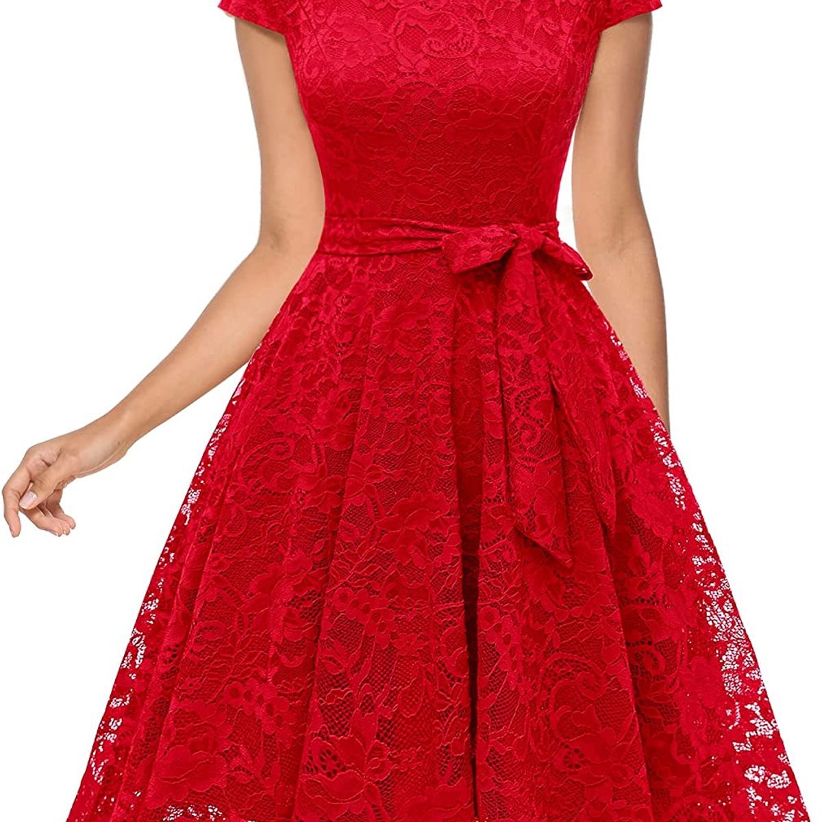 HENNE CLOTHING - Vestido de Fiesta con Cinta en la Cintura