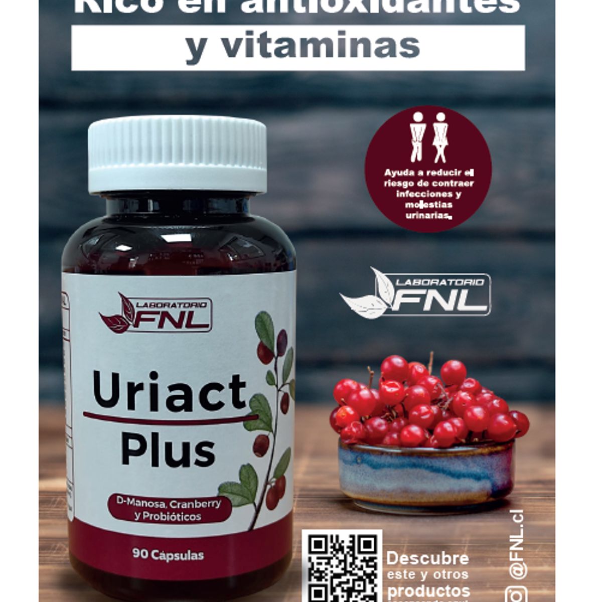 FNL - Uriact / Uroblend Fnl 2 Frascos 180 Capsulas 2x90 Caps. Sist Urinario