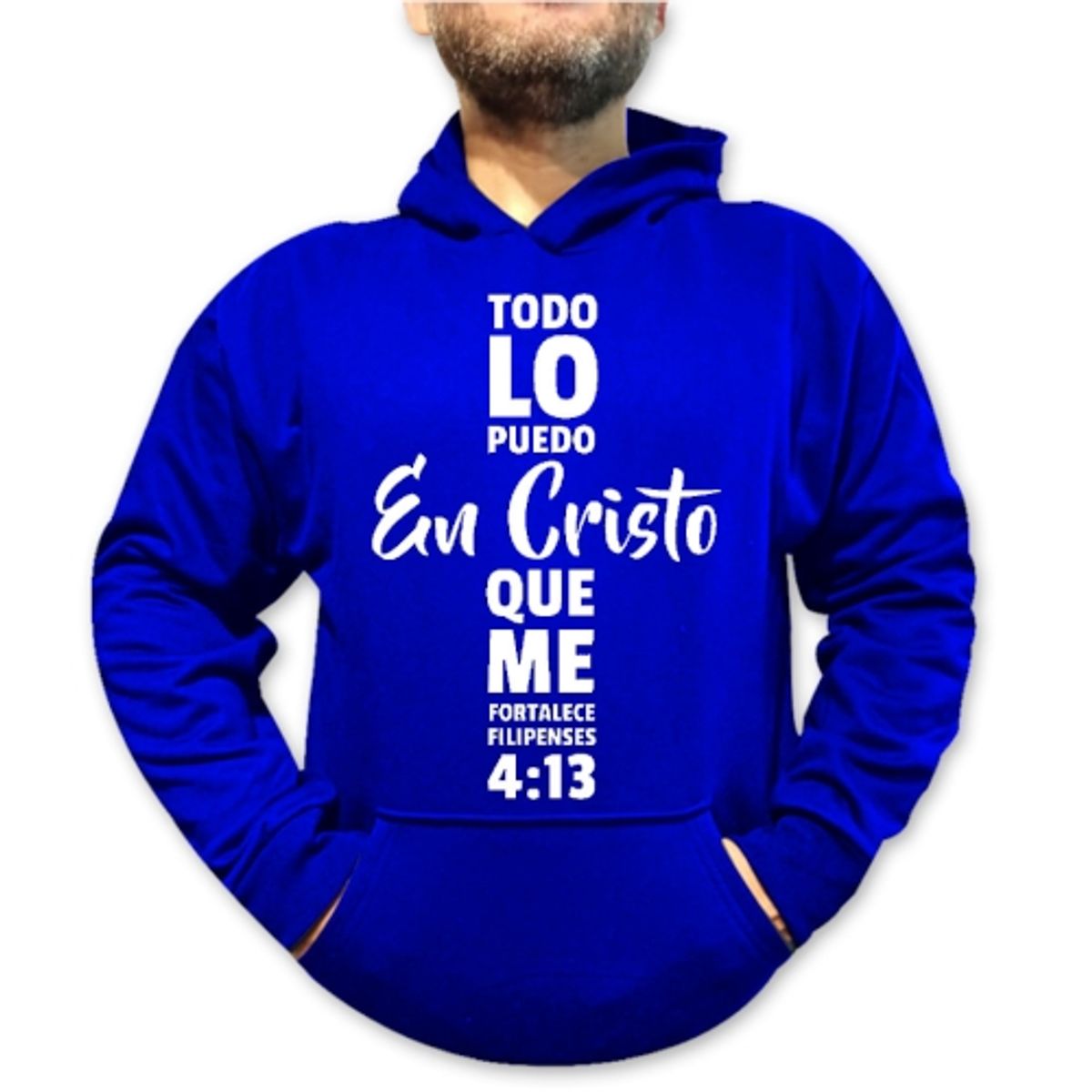 GENERICO - POLERON CAPUCHA ALGODÓN DISEÑO CRISTIANO JESUS ROMANOS STORE