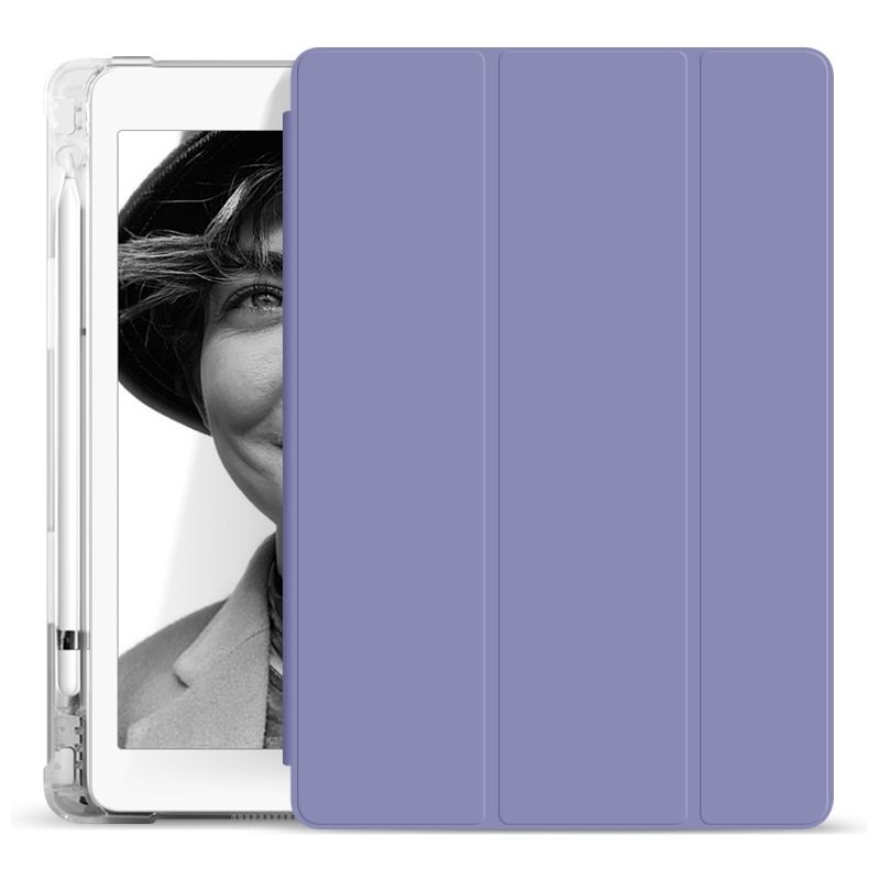 GENERICO - Funda iPad Mini 6 Morada (8.3) Ranura Lápiz y Parte Trasera Traslúcida