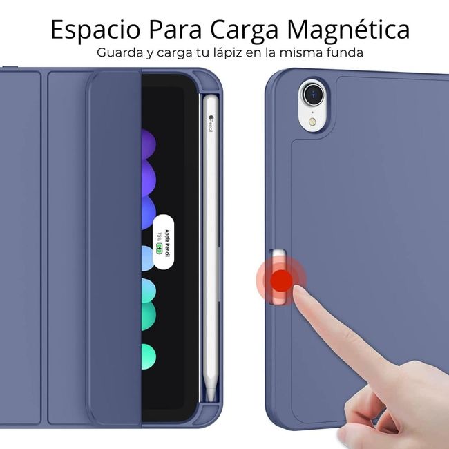 GENERICO - Funda Para iPad Mini 6° Generación 2021 Ranura Lápiz - Lavanda