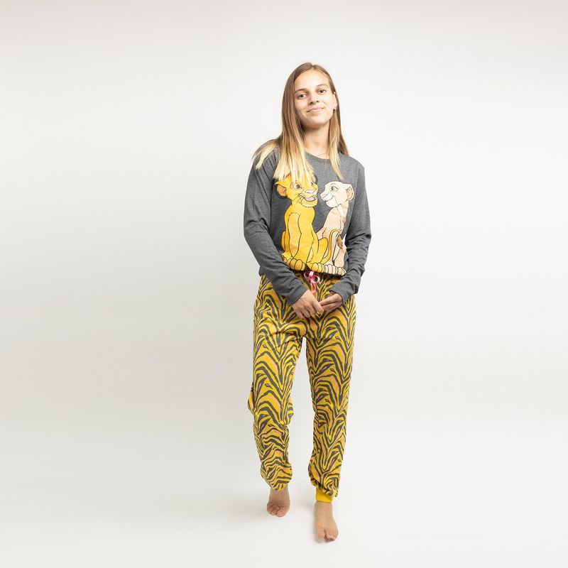 DISNEY - Pijama Mujer Rey Leon Happy Gris Disney