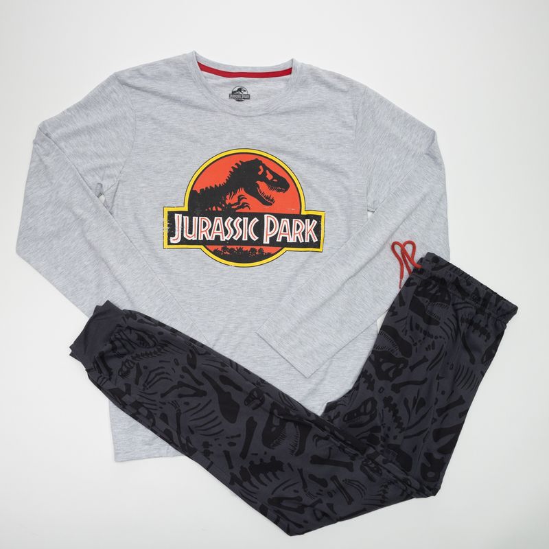 JURASSIC WORLD - Pijama Hombre Icono Gris Jurassic World