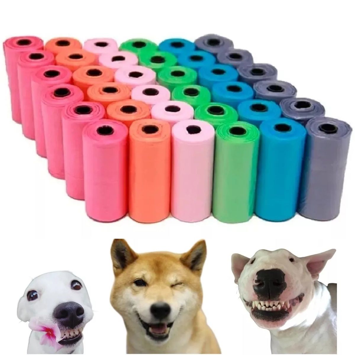 GENERICO - Pack 20 Rollos Bolsas para Desechos de Mascota Perros Gatos