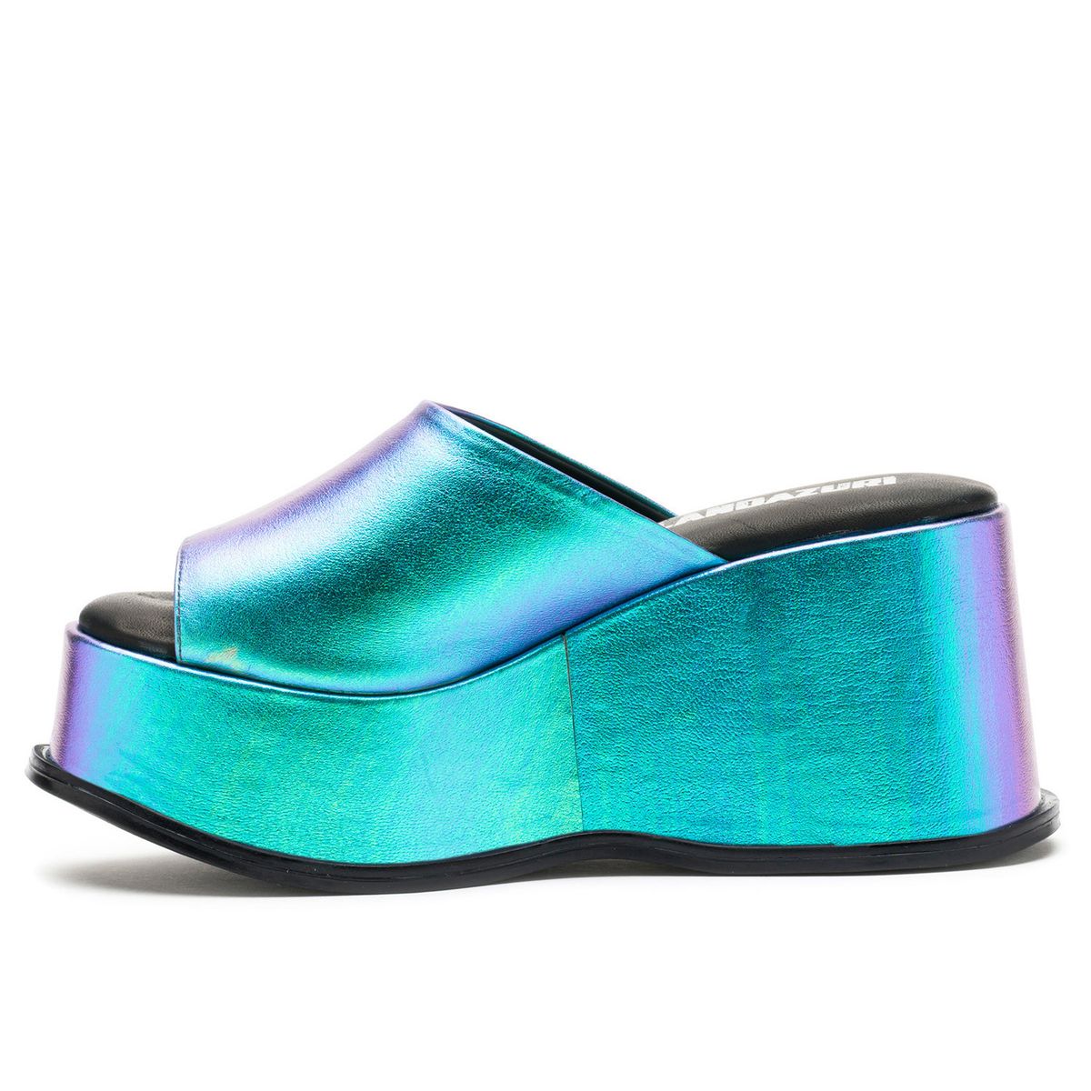 LANDAZURI - Sandalia Cuero Beluga Azul Cuarzo Landazuri