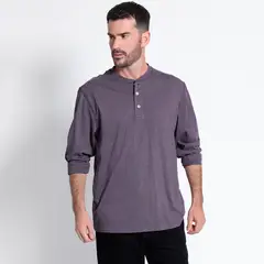 KOTTING - Polera Jersey Botónes Manga Larga Regular Fit