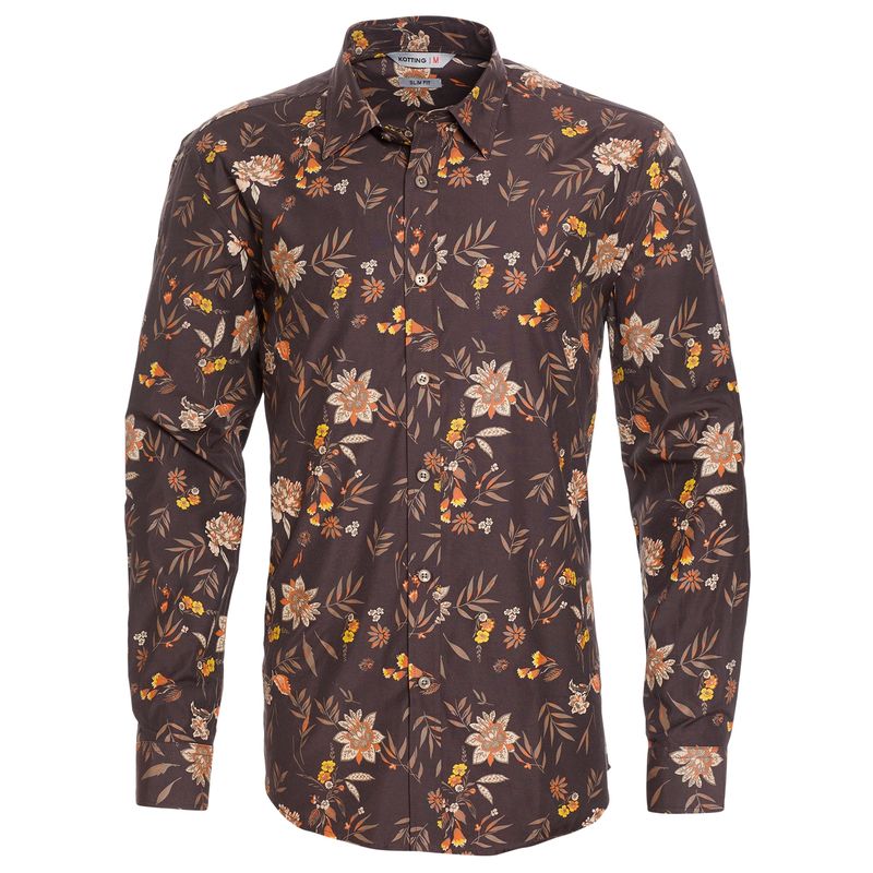 KOTTING - Camisa Fantasía Estampada Sport Manga Larga Slim Fit KOTTING