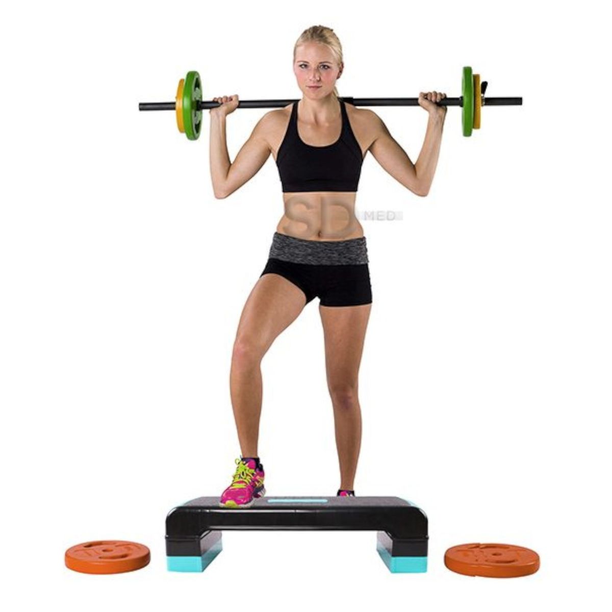SDFIT - Step aeróbico 3 alturas 90 x 34 cm