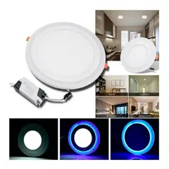 GENERICO - Foco Panel Plafón Led Bicolor Embutido 18w 6w Redondo