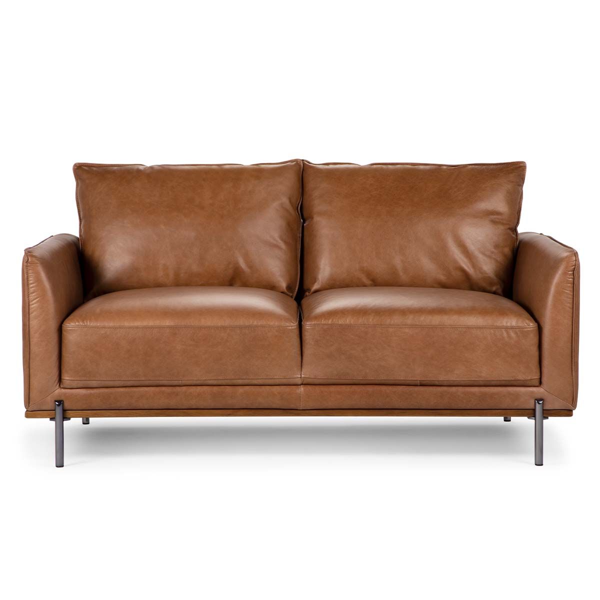 ROSEN - Sofá Rosen Westwood 2 Cuerpos Cuero Camel