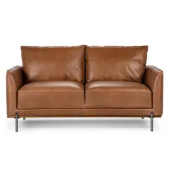 ROSEN - Sofá Westwood 2 Cuerpos Cuero Camel