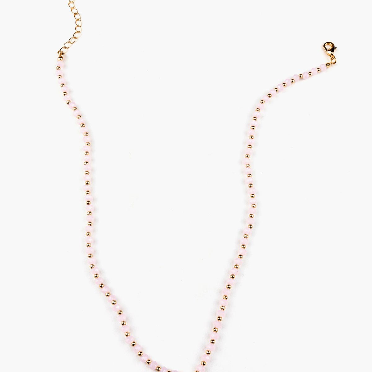 LOUNGE - Collar Mostacillas Letra Nácar P Rosado LOUNGE