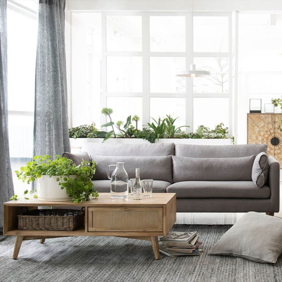 ROSEN - Sofá Rosen Vesterbro 2 Cuerpos Tela Crudo