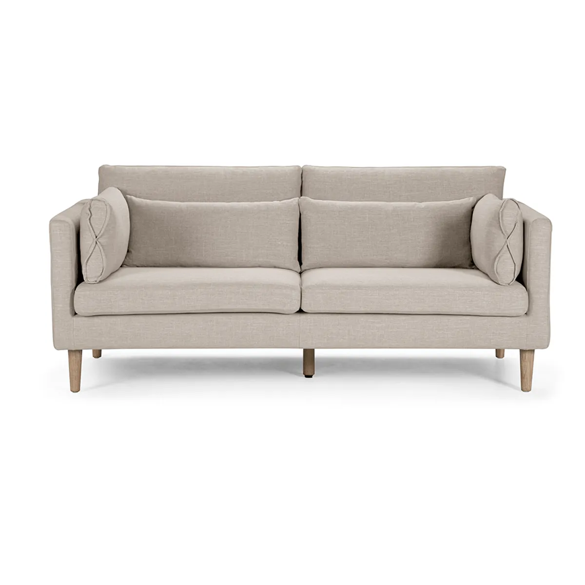 ROSEN - Sofá Rosen Vesterbro 2 Cuerpos Tela Tostado