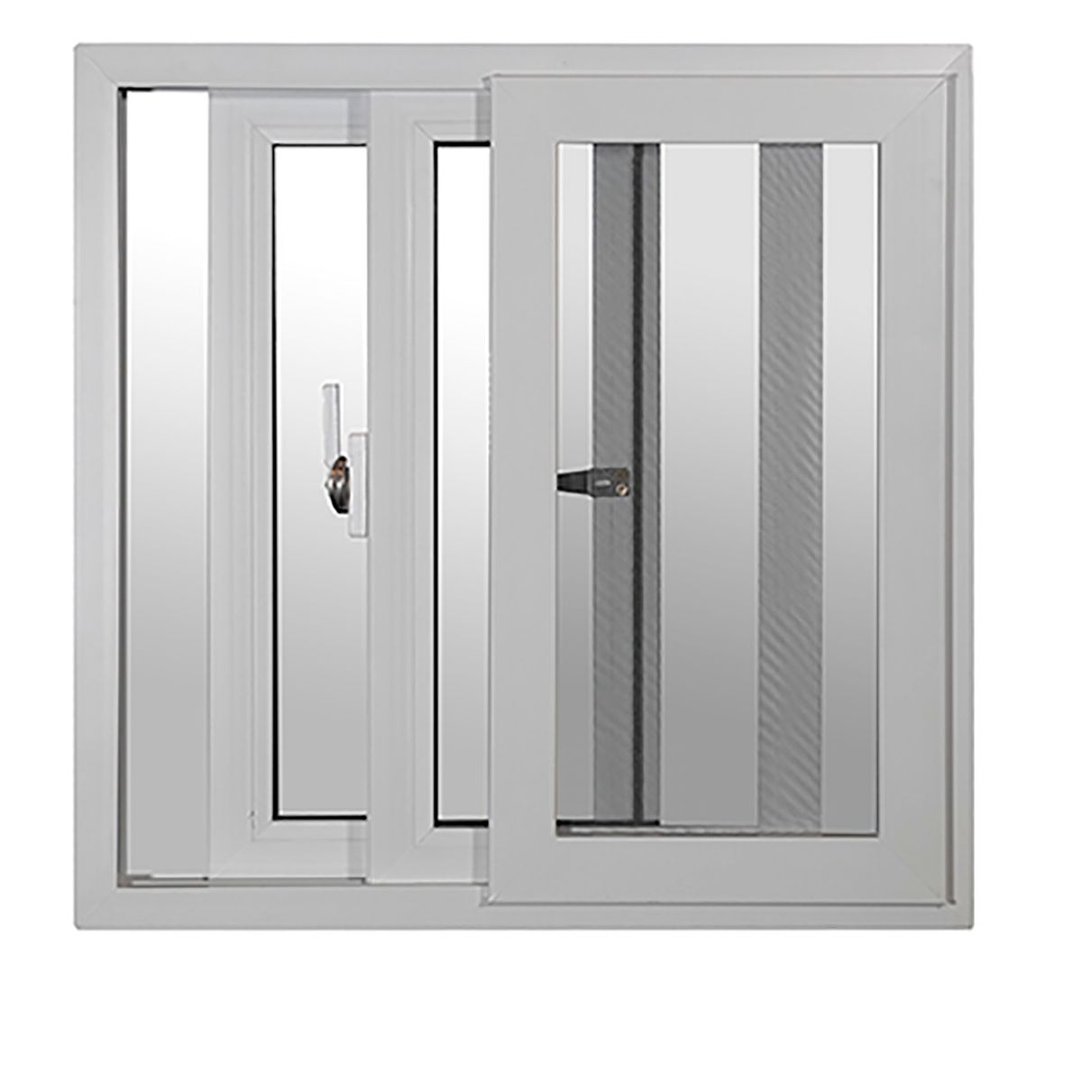 VENTO - VENTANA PVC 140X100 MONOLITICA DOS HOJAS CORREDERA BLANCO