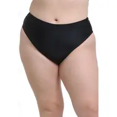 SAMIA - Bikini calzón estilo pin up con pretina negro