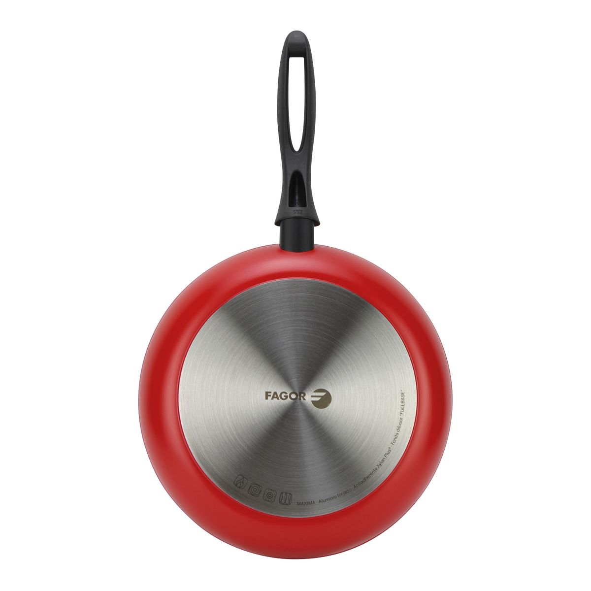 Fagor - Sartén inducción 26 cm antiadherente rojo Máxima