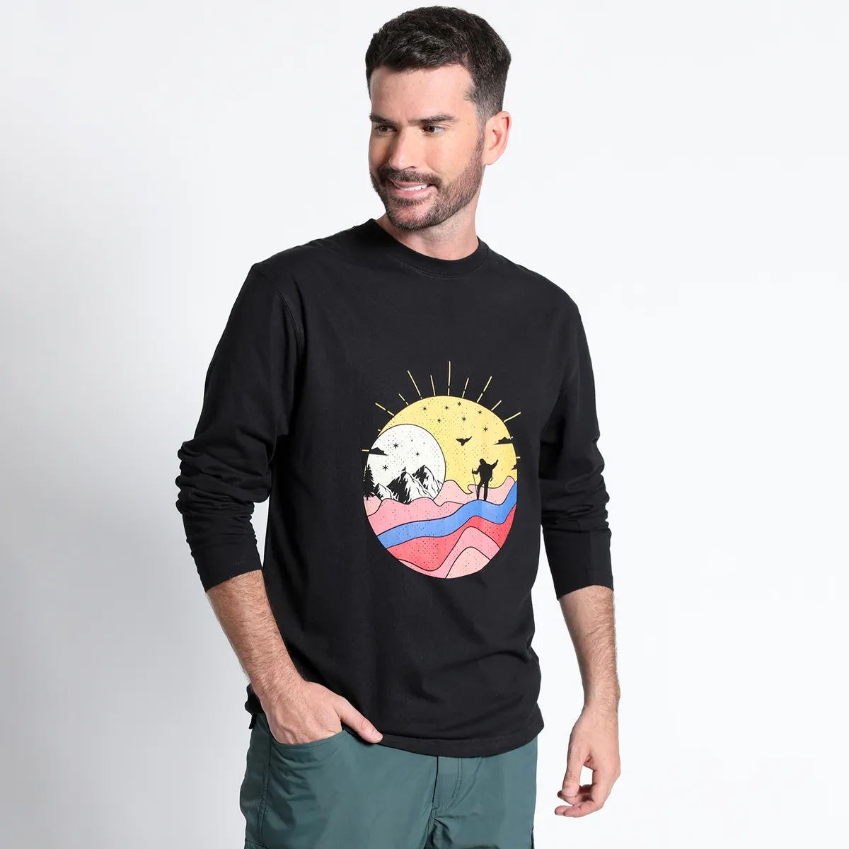 KOTTING - Polera Estampada Manga Larga Outdoor KOTTING