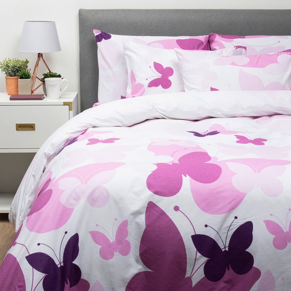 GENERICO - Set con Funda de Plumón Butterfly 2 plazas