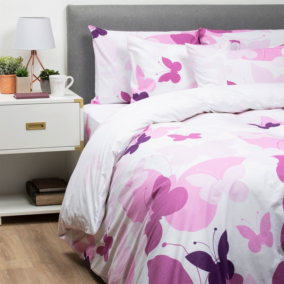 GENERICO - Set con Funda de Plumón Butterfly 2 plazas