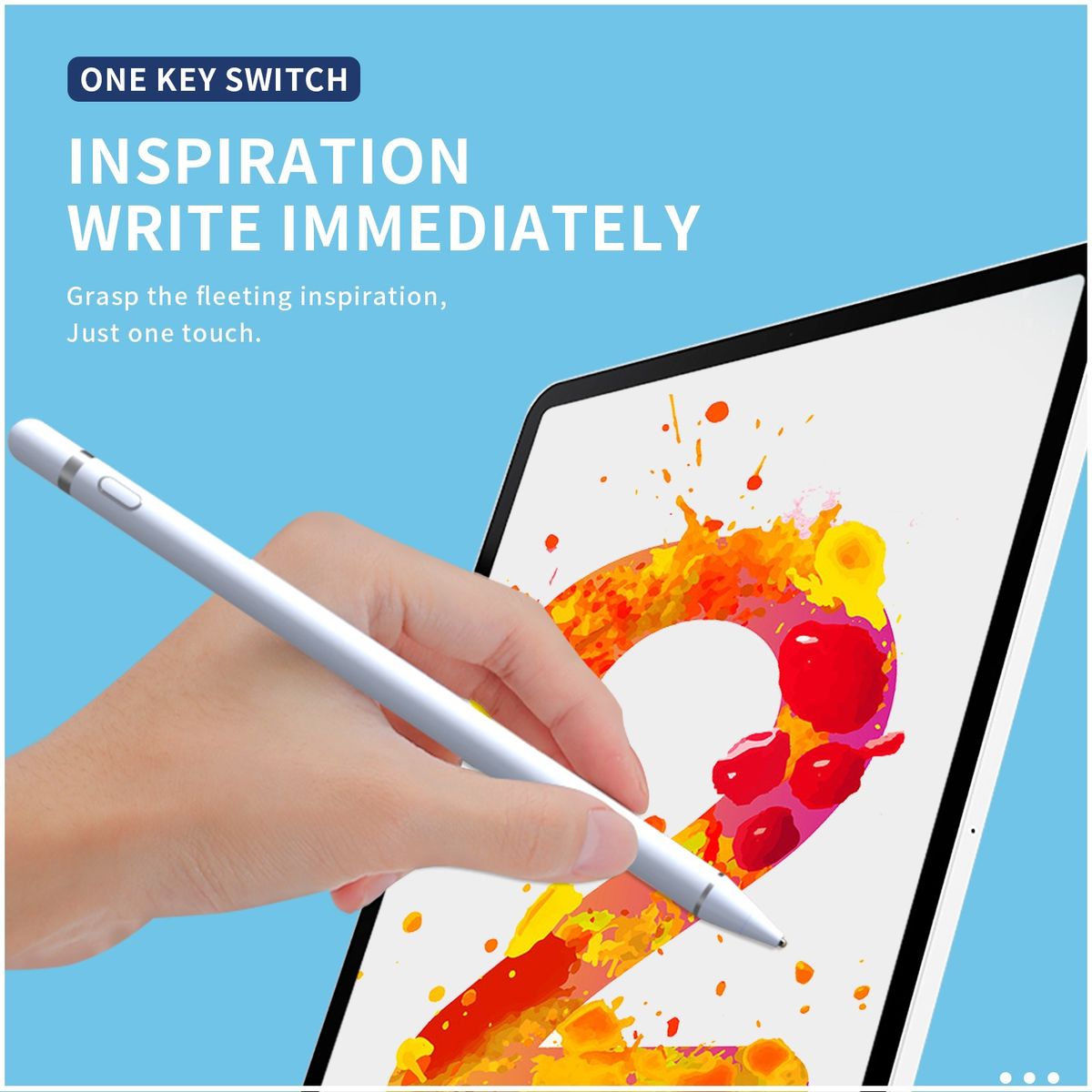 GENERICO - Lápiz Pencil táctil Stylus Universal para IOS y Android Trabajo 10h 140mAh Apagado Automático