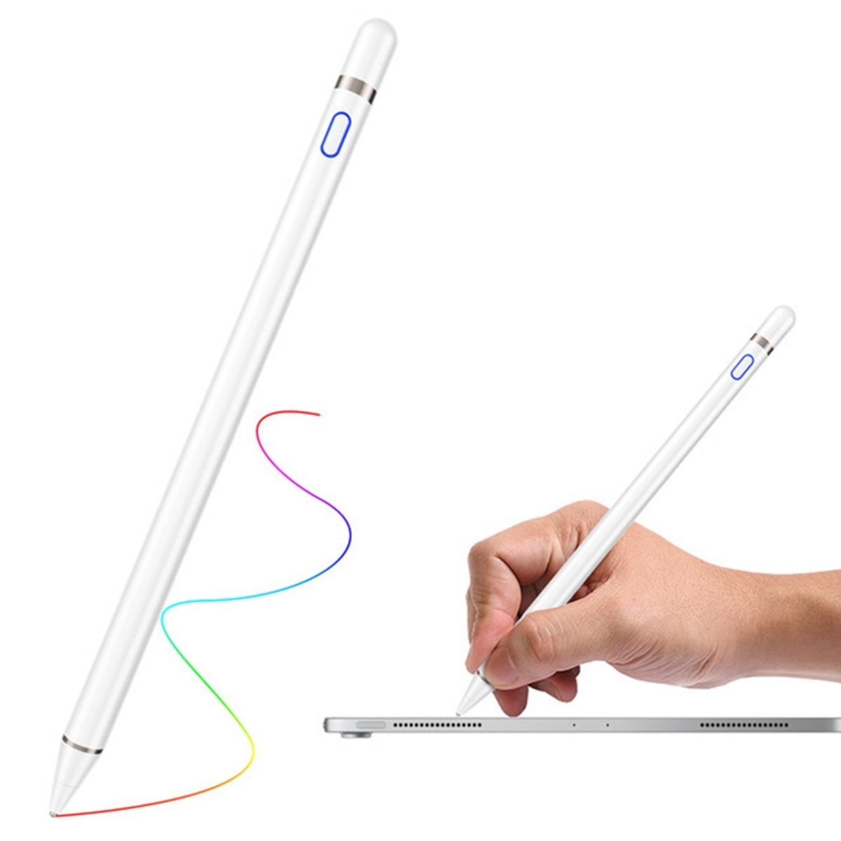 GENERICO - Lápiz Pencil táctil Stylus Universal para IOS y Android Trabajo 10h 140mAh Apagado Automático