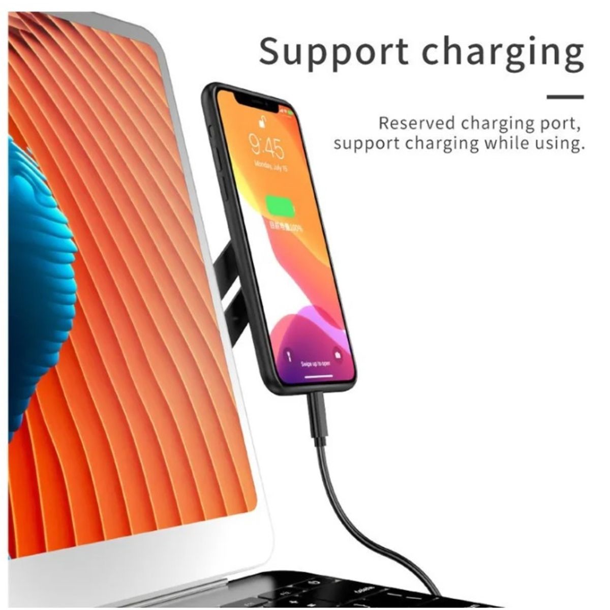 GENERICO - Soporte Magnético base teléfono para Notebook Laptop Macbook compatible con mayoría de dispositivos