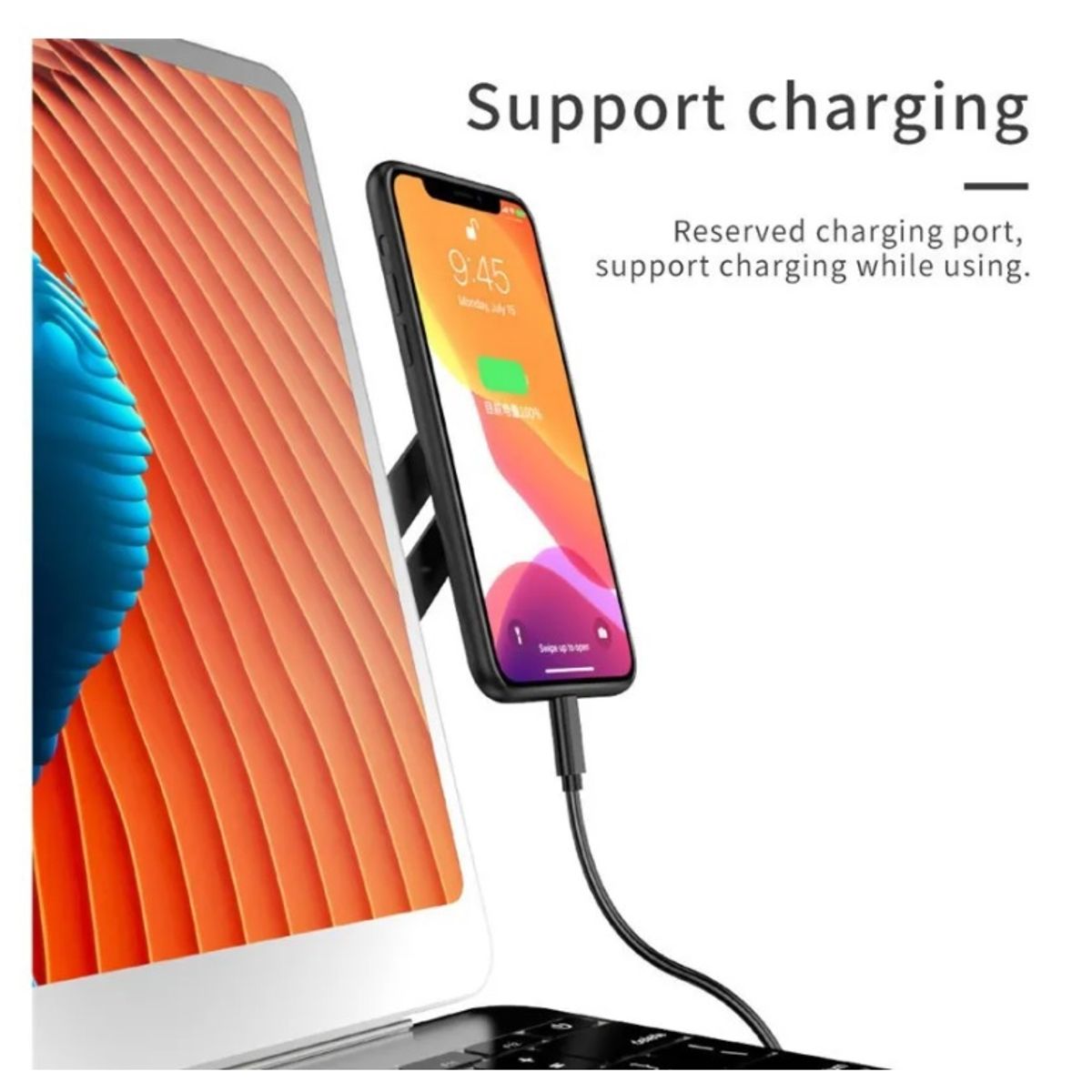 GENERICO - Soporte Magnético base teléfono para Notebook Laptop Macbook compatible con mayoría de dispositivos