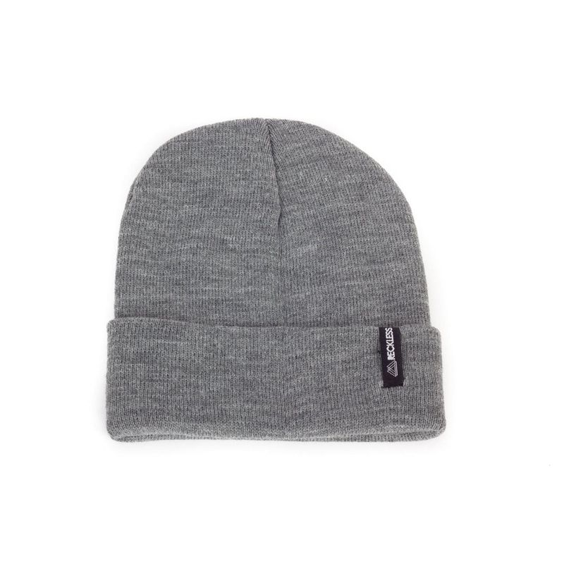 RECKLESS - Gorro de lana Reckless Simple Gris Suave