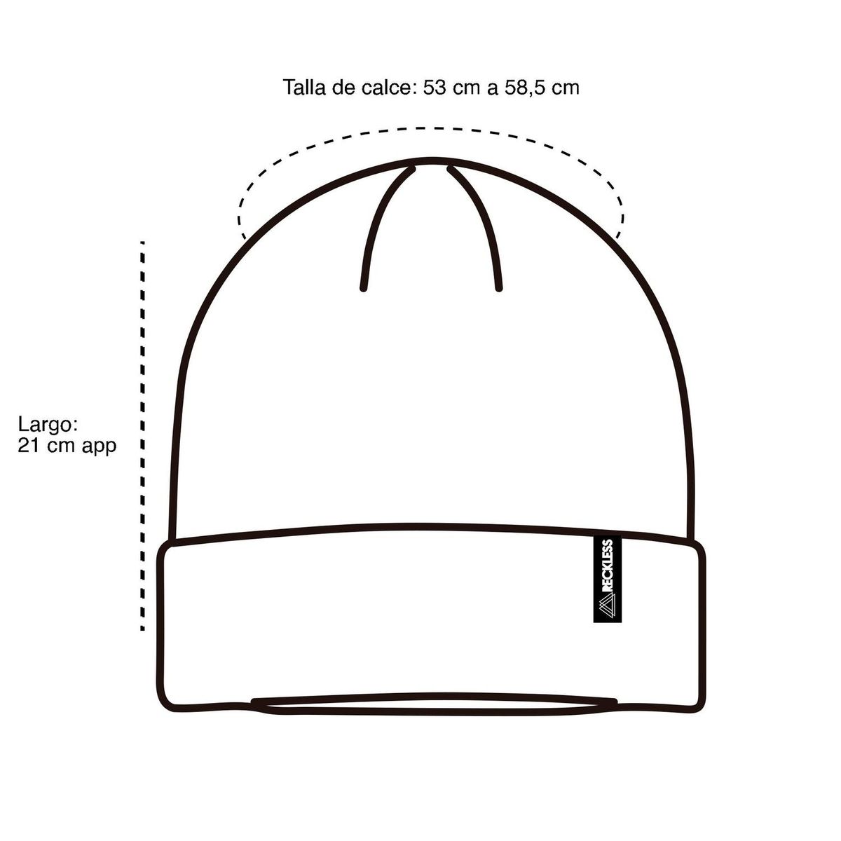 RECKLESS - Gorro de lana Reckless Simple Neón